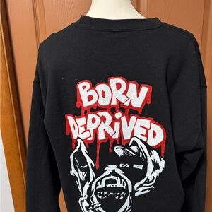 Black Sweatshirt with Bold Graphic Design